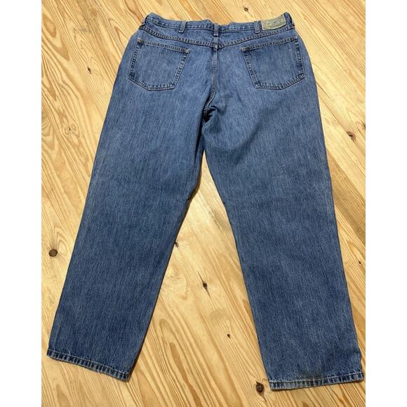 Redhead Mens Loose Fit Tapered Blue Jeans Size 42x32 - Picture 2 of 6